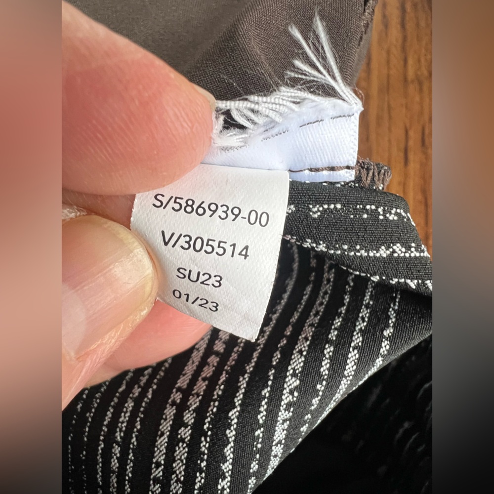 Athleta Arrival Pants Women’s 8 Black Amara Stripe 586939 Pull On Travel Pull On - Picture 8 of 12
